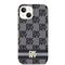 DKNY IML Checkered Mono Pattern &amp; Printed Stripes MagSafe Case for iPhone 15/14/13 - Black | Techbox