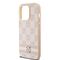 DKNY Leather Checkered Mono Pattern &amp; Printed Stripes case for iPhone 14 Pro - pink | Techbox