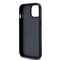 DKNY Leather Checkered Mono Pattern &amp; Printed Stripes Case for iPhone 15/14/13 - Black | Techbox