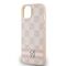 DKNY Leather Checkered Mono Pattern &amp; Printed Stripes case for iPhone 15 / 14 / 13 - pink | Techbox