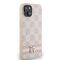 DKNY Leather Checkered Mono Pattern &amp; Printed Stripes case for iPhone 15 / 14 / 13 - pink - Apple Cases - Cases - Techbox