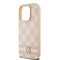 DKNY Leather Checkered Mono Pattern &amp; Printed Stripes case for iPhone 15 Pro - pink | Techbox