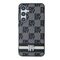 DKNY Leather Checkered Mono Pattern &amp; Printed Stripes Case for Samsung Galaxy S24 - Black - Samsung Cases - Cases - Techbox