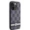 DKNY Leather Checkered Mono Pattern &amp; Printed Stripes iPhone 14 Pro Case - Black | Techbox