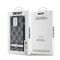 DKNY Leather Checkered Mono Pattern &amp; Printed Stripes iPhone 14 Pro Case - Black | Techbox