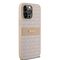 DKNY Leather Mono Stripe &amp; Metal Logo case for iPhone 14 Pro - pink | Techbox