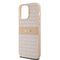 DKNY Leather Mono Stripe &amp; Metal Logo case for iPhone 14 Pro - pink | Techbox
