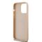 DKNY Leather Mono Stripe &amp; Metal Logo case for iPhone 14 Pro - pink | Techbox