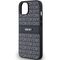 DKNY Leather Mono Stripe &amp; Metal Logo Case for iPhone 15/14/13 - Black | Techbox