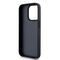 DKNY Leather Mono Stripe &amp; Metal Logo case for iPhone 15 Pro - black | Techbox