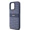 DKNY Leather Mono Stripe &amp; Metal Logo case for iPhone 15 Pro Max - blue