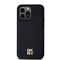 DKNY Leather Monogram Pattern Metal Logo MagSafe Case for iPhone 14 Pro Max - Black | Techbox