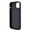 DKNY Leather Monogram Pattern Metal Logo MagSafe Case for iPhone 15 Plus / 14 Plus - Black | Techbox