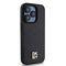 DKNY Leather Monogram Pattern Metal Logo MagSafe Case for iPhone 15 Pro - Black | Techbox