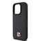 DKNY Leather Monogram Pattern Metal Logo MagSafe Case for iPhone 15 Pro - Black | Techbox