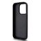 DKNY Leather Monogram Pattern Metal Logo MagSafe Case for iPhone 15 Pro - Black | Techbox