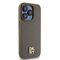 DKNY Leather Pattern Metal Logo MagSafe case for iPhone 14 Pro Max - brown | Techbox