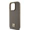 DKNY Leather Pattern Metal Logo MagSafe case for iPhone 14 Pro Max - brown | Techbox