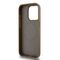 DKNY Leather Pattern Metal Logo MagSafe case for iPhone 14 Pro Max - brown | Techbox
