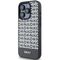 DKNY Leather Printed Pattern Metal Logo MagSafe Case for iPhone 15 Pro - Black | Techbox