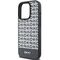 DKNY Leather Printed Pattern Metal Logo MagSafe Case for iPhone 15 Pro - Black | Techbox