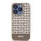 DKNY Leather Printed Pattern Metal Logo MagSafe Case for iPhone 15 Pro - Brown | Techbox