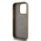 DKNY Leather Printed Pattern Metal Logo MagSafe Case for iPhone 15 Pro - Brown | Techbox