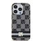 DKNY IML Checkered Mono Pattern &amp; Printed Stripes MagSafe Case for iPhone 15 Pro Max - Black