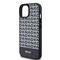 DKNY Leather Printed Pattern Metal Logo MagSafe Case for iPhone 15/14/13 - Black - Apple Cases - Cases - Techbox