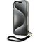 Karl Lagerfeld IML Mono KL Pattern &amp; Cord case for iPhone 15 Pro - black | Techbox