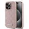 Karl Lagerfeld Leather Monogram Metal Logo case for iPhone 15 Pro - pink | Techbox