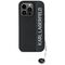 Karl Lagerfeld Saffiano Rhinestones &amp; Charm case for iPhone 15 Pro - black | Techbox