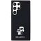 Karl Lagerfeld Silicone Karl&amp;Choupette Metal Pin case for Samsung Galaxy S24 Ultra - black | Techbox