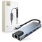 HUB Tech-Protect V3 5in1 USB-C - USB-A 3.0 / USB-A 2.0 / USB-C / HDMI / RJ45 - gray | Techbox