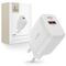 Tech-Protect C20W charger USB-C PD 20W / USB-A QC 3.0 - white | Techbox