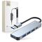 HUB Tech-Protect V0 5in1 USB-A - USB-A 3.0 / 3x USB-A 2.0 / USB-C - gray | Techbox