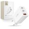Tech-Protect NC30W network charger 2x USB-C PD 30W / USB-A QC 3.0 - white - Travel Chargers - Smartphone Chargers - Techbox