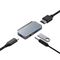 HUB Tech-Protect V6 4in1 USB-C - USB-A 3.0 / USB-C PD100W / HDMI / mini jack 3.5mm - gray | Techbox