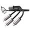 Tech-Protect UltraBoost 3in1 USB-A - Lightning / USB-C / micro USB 3.5A cable 1m - gray - Cables & Adapters - Cables & Accessories - Techbox