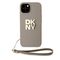 DKNY Wrist Strap Stock Logo case for iPhone 15 Plus - beige - Uncategorized Cases (2) - Cases - Techbox