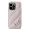 Karl Lagerfeld Diagonal Quilted Script case for iPhone 14 Pro - pink | Techbox