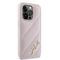 Karl Lagerfeld Diagonal Quilted Script case for iPhone 14 Pro - pink | Techbox