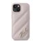 Karl Lagerfeld Diagonal Quilted Script case for iPhone 15 Plus / 14 Plus - pink | Techbox
