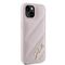 Karl Lagerfeld Diagonal Quilted Script case for iPhone 15 Plus / 14 Plus - pink | Techbox