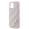 Karl Lagerfeld Diagonal Quilted Script case for iPhone 15 Plus / 14 Plus - pink | Techbox