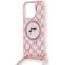 Karl Lagerfeld IML Crossbody Monogram Karl &amp; Choupette Head MagSafe Case for iPhone 15 Pro Max - Pink | Techbox