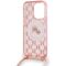 Karl Lagerfeld IML Crossbody Monogram Karl &amp; Choupette Head MagSafe Case for iPhone 15 Pro Max - Pink | Techbox