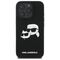 Karl Lagerfeld Silicone Case Heads Print MagSafe for iPhone 16 Pro - Black - Apple Cases - Cases - Techbox