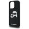 Karl Lagerfeld Silicone Case Heads Print MagSafe for iPhone 16 Pro - Black - Apple Cases - Cases - Techbox