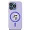 Karl Lagerfeld Silicone Karl&amp;Choupette Heads Ring MagSafe Case for iPhone 15 Pro - Purple - Apple Cases - Cases - Techbox
